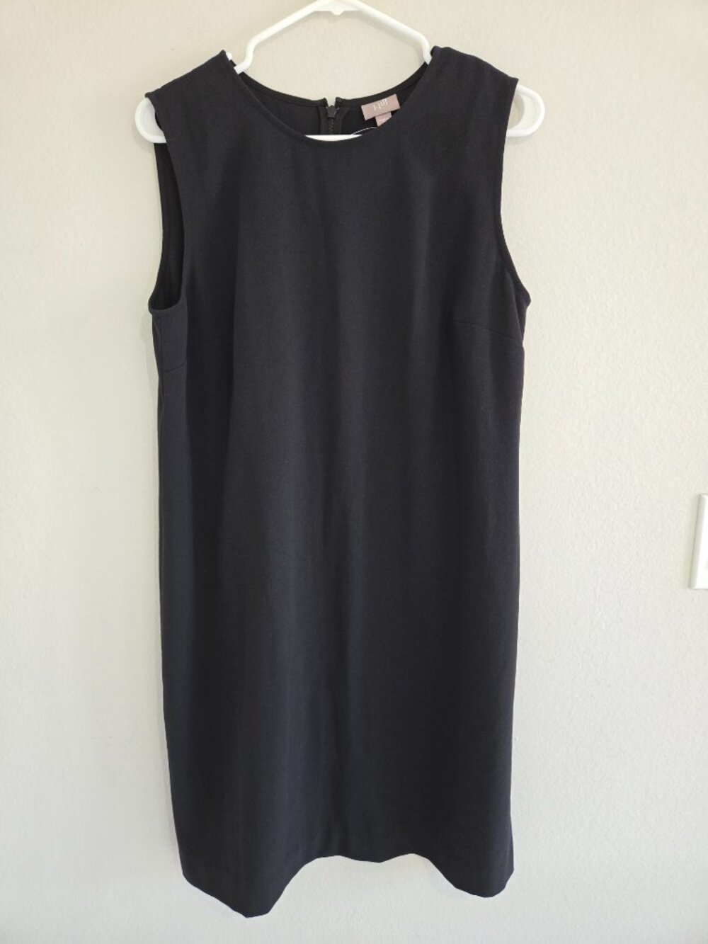 J. Jill Black Sleeveless Shift Dress size 14P